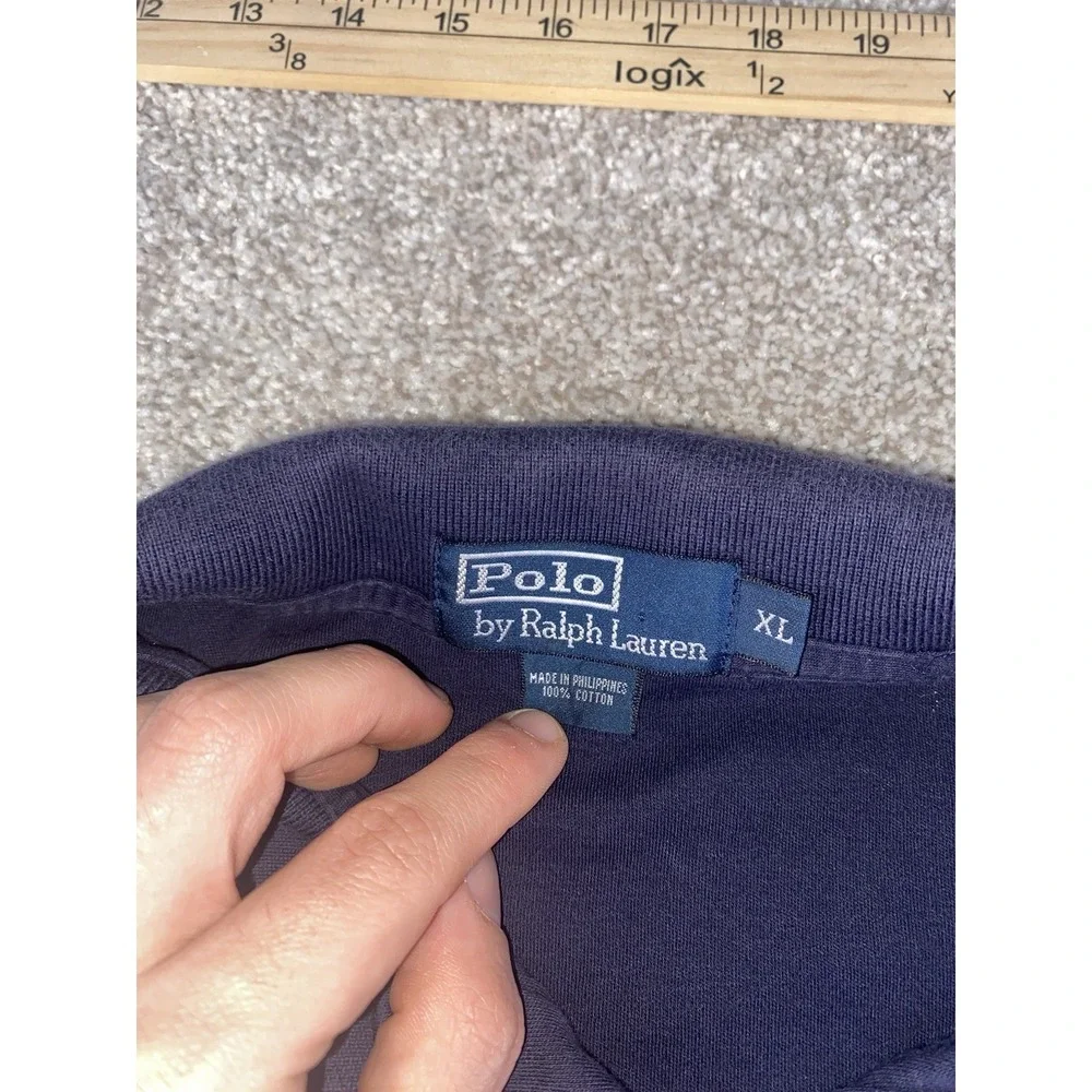 Polo Ralph Lauren Soft Cotton Polo Solid Blue Men XL Red Pony Preppy Casual Work